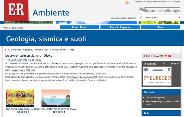 Dioxy sul sito Regione ER